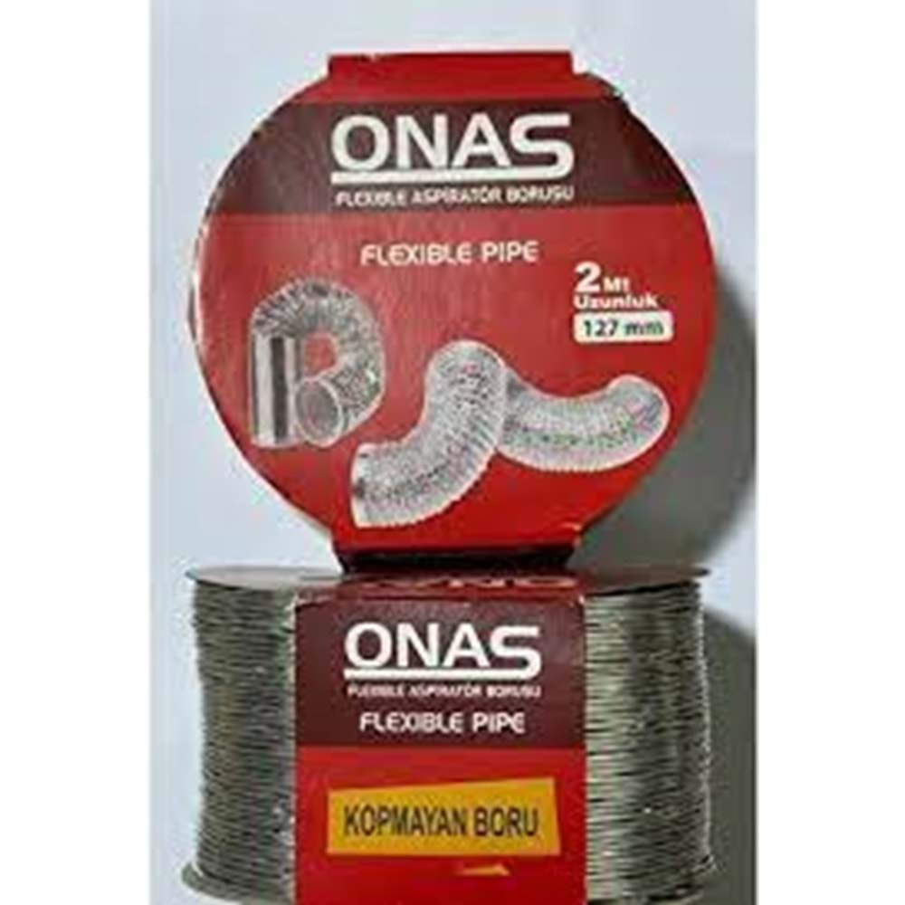 ONAS FLEXIBLE ASPİRATÖR BORUSU* 2 MT UZUNLUK*127 MM*