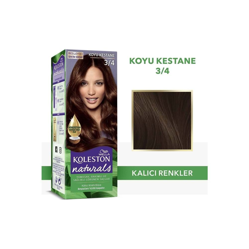 KOLESTON NATURALS 3/4 KOYU KESTANE