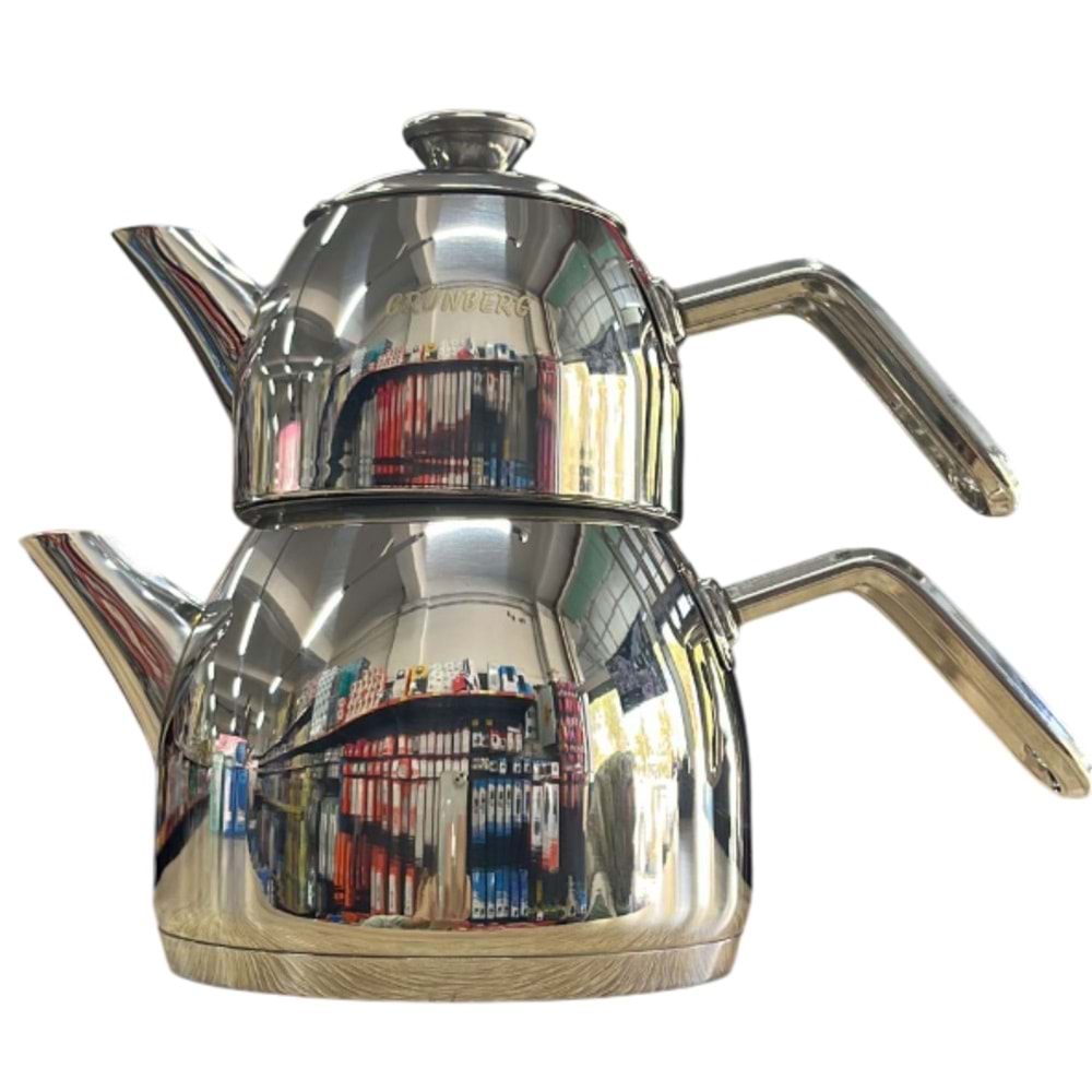 GRÜNBERG ELİT AİLE BOY ÇAYDANLIK TAKIMI METAL SAPLI