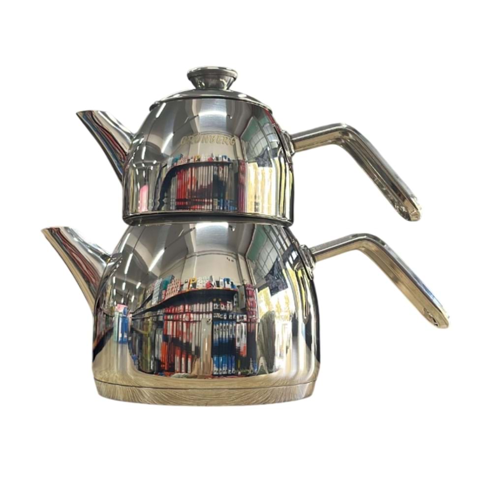 GRÜNBERG ELİT ORTA BOY ÇAYDANLIK TAKIMI METAL SAPLI