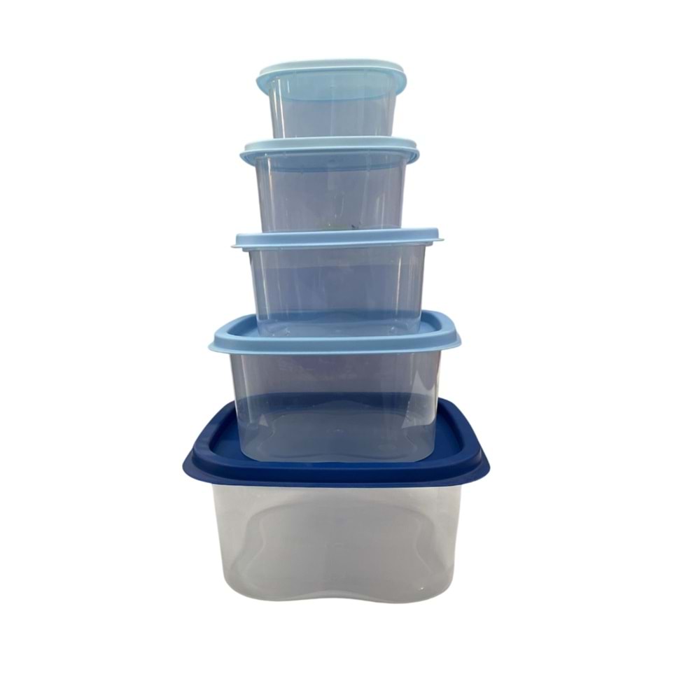 BEE-6343 KARE RENKLİ SAKLAMA KABI 5 Lİ