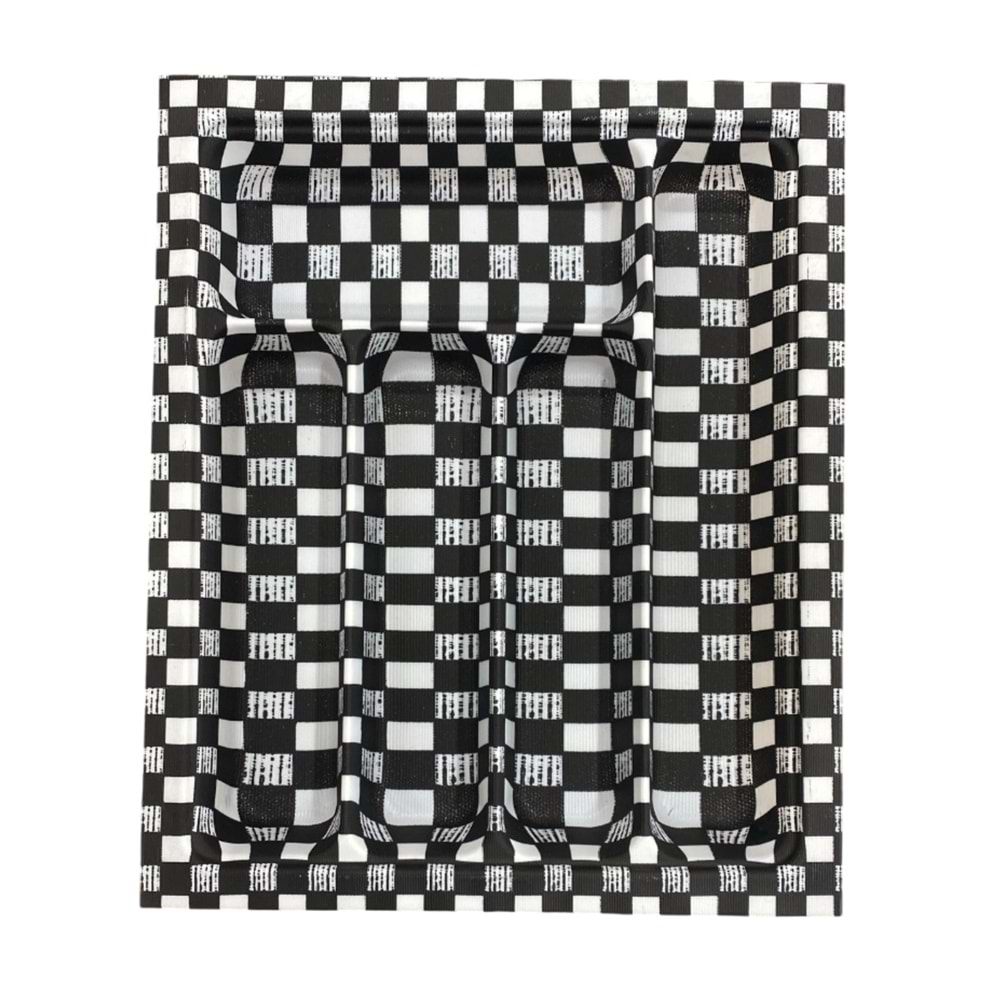 ACERO-20132 TİNY DAMA DESEN 5 GÖZLÜ KAŞIKLIK 30X36