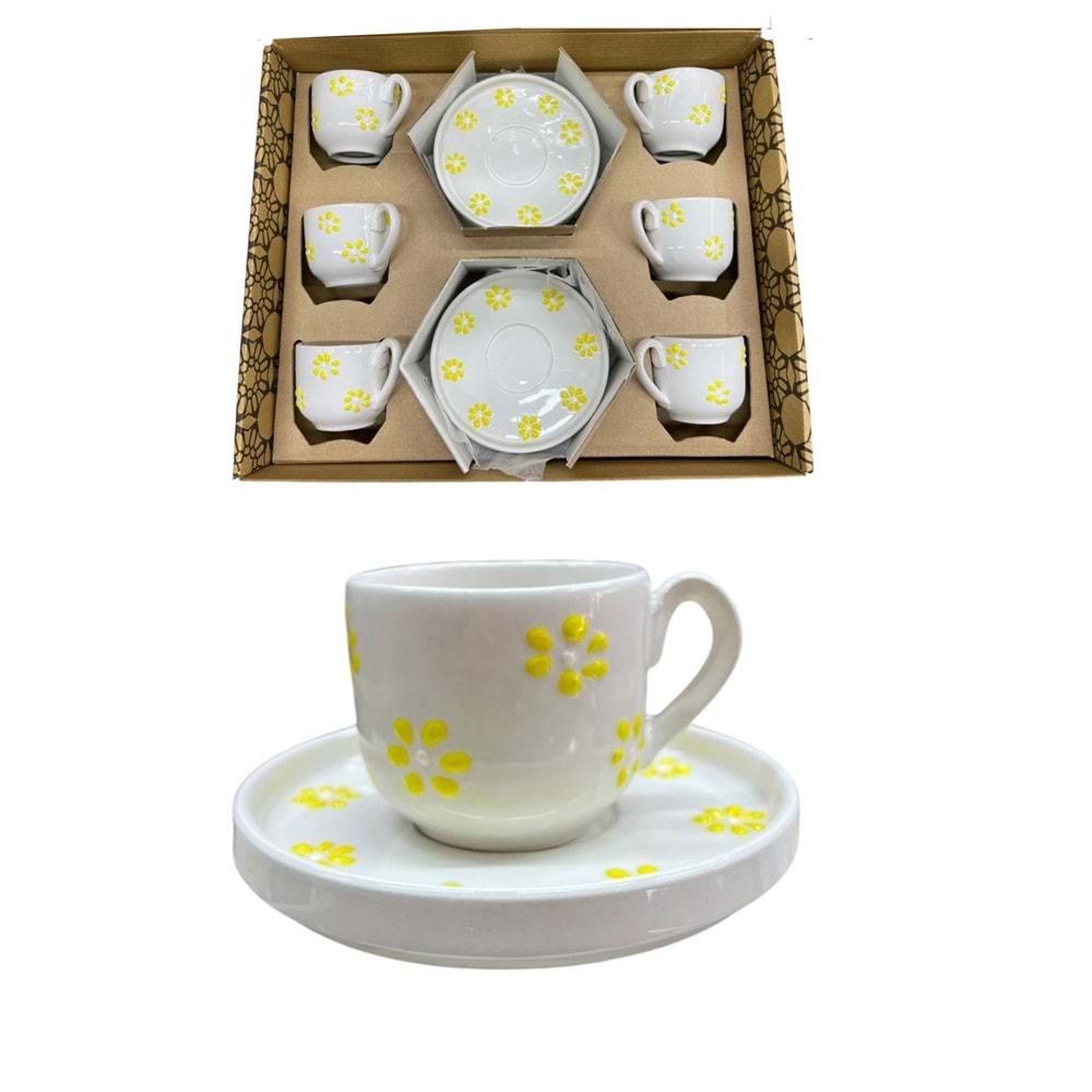 DESENLİ KAHVE FİNCAN SETİ 6 LI