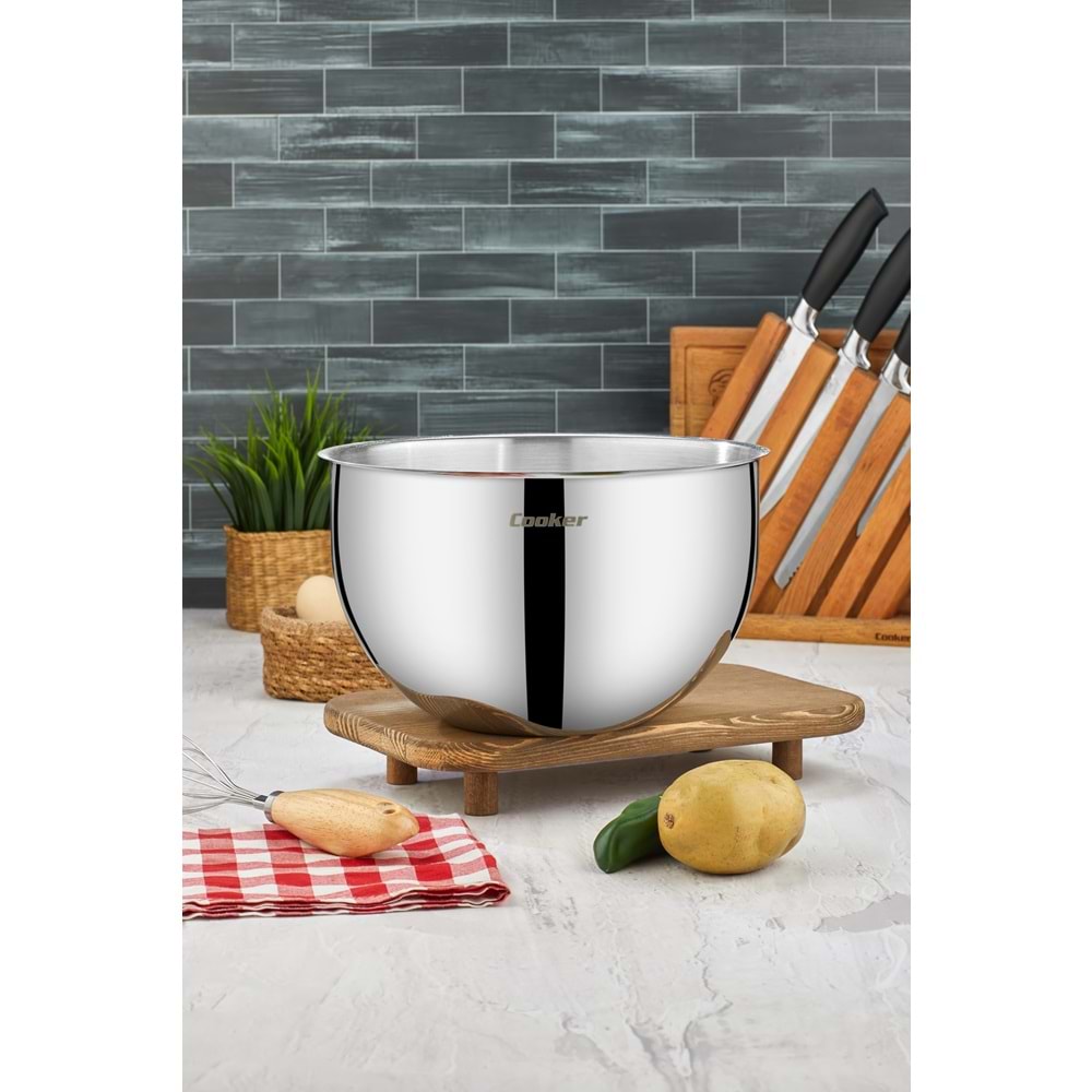 *CKR-3527 COOKER ÇELİK KARIŞTIRMA KABI 26 CM