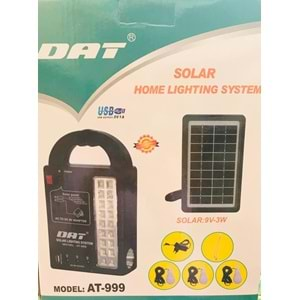 AT-999 DAT SOLAR.9V-3W HOME LIGHTING SYSTEM