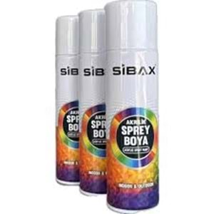 SİBAX PARLAK SİYAH SPREY BOYA*250 ML*PKT 30 LU*