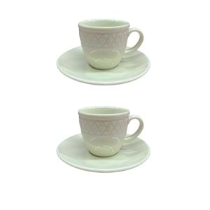 YMP-556 2 Lİ KARMA KAHVE FİNCANI PORLİNE