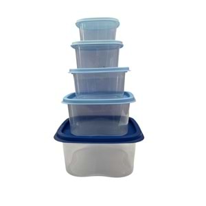 BEE-6343 KARE RENKLİ SAKLAMA KABI 5 Lİ