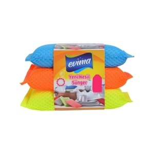 TESA/EVİMA FİLELİ BULAŞIK SÜNGERİ 3LÜ
