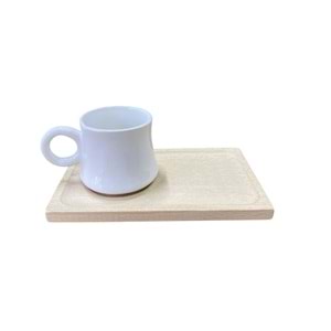 FİNCAN SETİ BAMBU SUNUM TABAKLI 6 LI