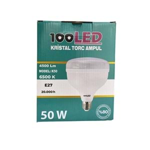 100 LED KRİSTAL AMPUL 50 W