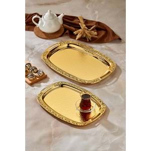 *CKR-3567 COOKER DESENLİ TEPSİ SETİ 2 Lİ