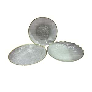 *GLASSCOM GOLD PASTA TABAĞI 21 CM