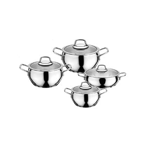 *HASCEVHER CEMİLE ÇELİK TENCERE SETİ 8 PRÇ