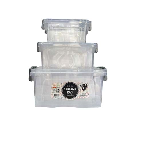 DİNÇKAN SAKLAMA KABI 3 LÜ SET