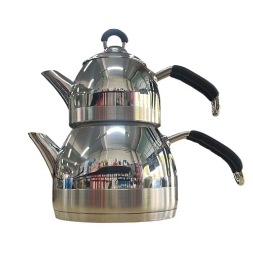 GRÜNBERG ASİL AİLE BOY ÇAYDANLIK TAKIMI SİLİKON SAPLI