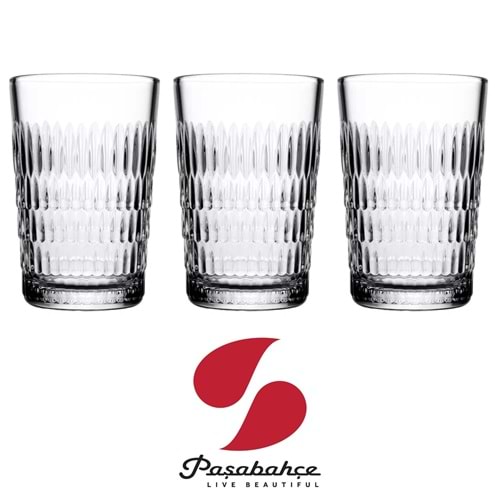 PAŞABAHÇE RAİN UZUN MEŞRUBAT BARDAĞI 3 LÜ