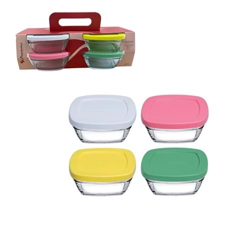 PAŞABAHÇE CAM SAKLAMA KABI 4 LÜ KL:6