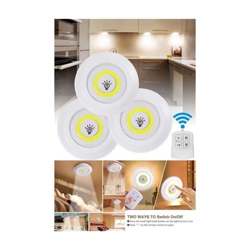 LED IŞIK 3 LÜ UZAKTAN KUMANDALI