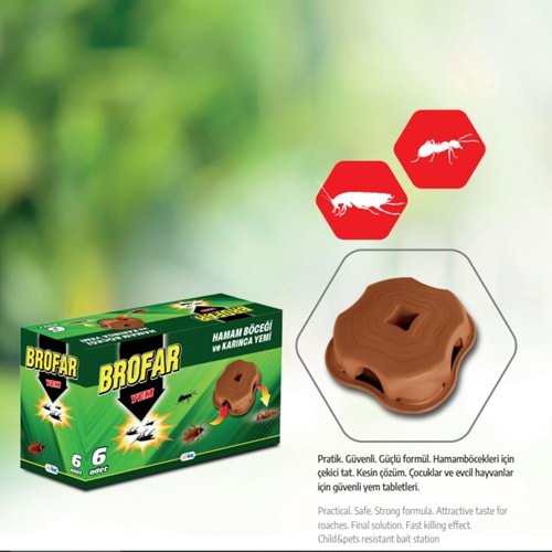 BROFAR HAMAM BÖCEĞİ YEMİ 6 LI