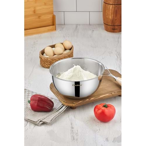 *CKR-3526 COOKER ÇELİK KARIŞTIRMA KABI 24 CM