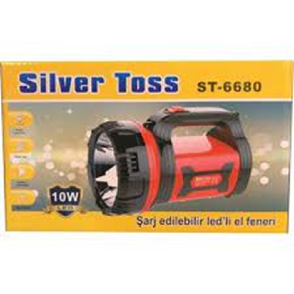 ST-6680 ŞARJ EDİLEBİLİR LEDLİ SILVER TOSS 